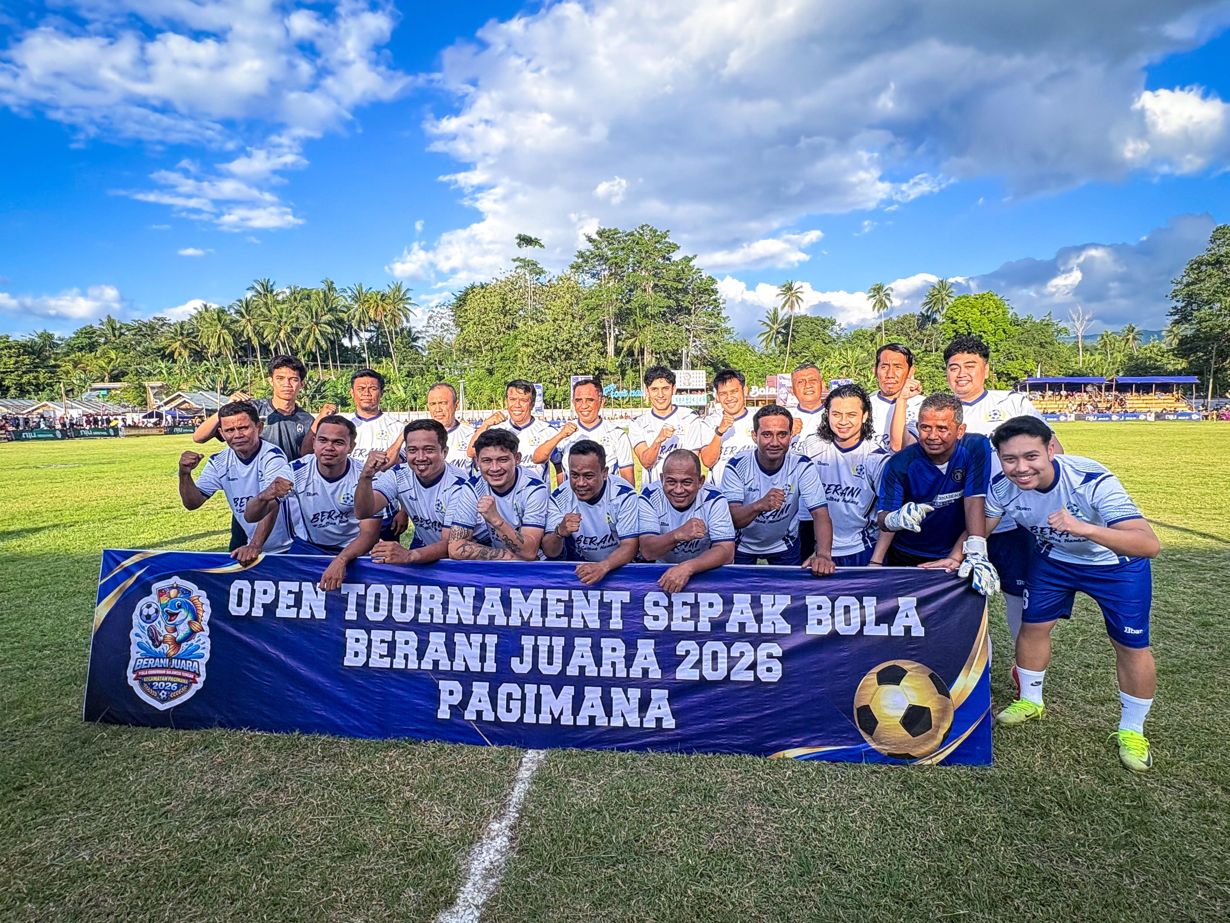 Cetak Hatrick dan Bawa Berani FC Menang 7-1, Gubernur Anwar Hafid Resmi Buka Berani Juara Pagimana 2026